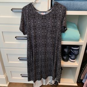 Black and white geometric print Carly Dress